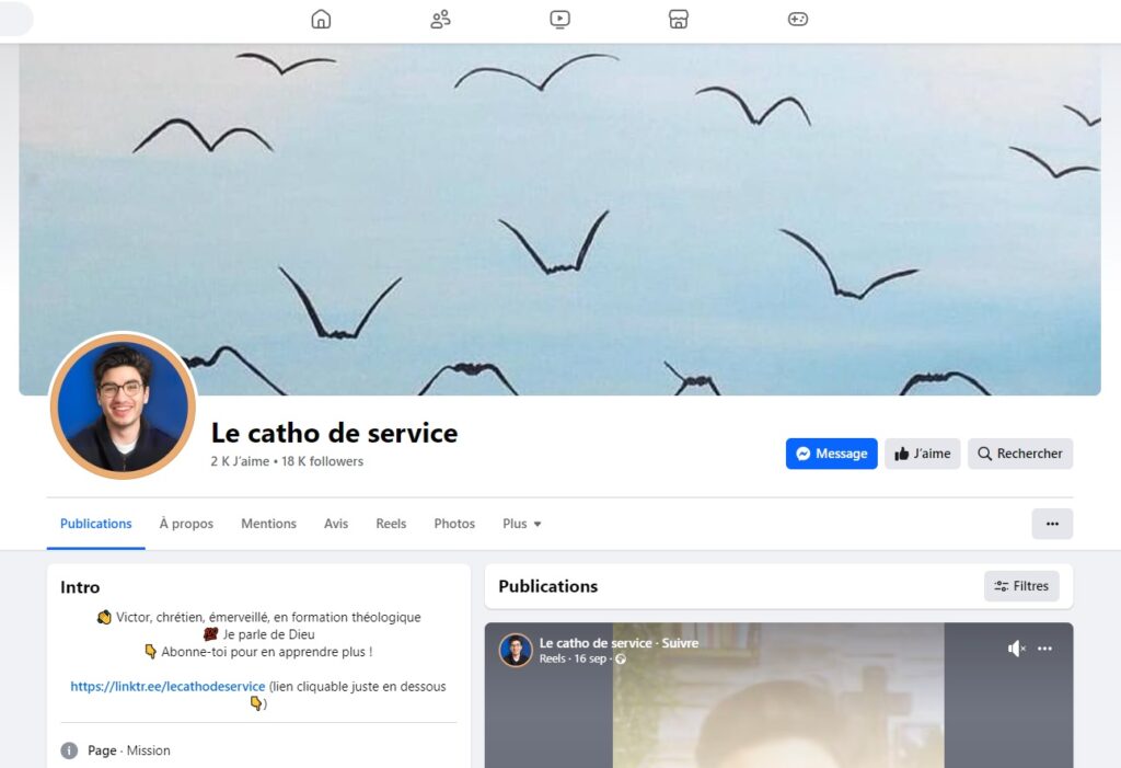 compte facebook le catho de service